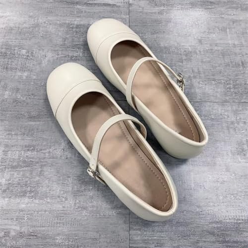 TN TANGNEST Flat Shoes for Women Retro Square Toe Mary Jane Flats Shiny Ballet Flats Comfortable Office Flats3