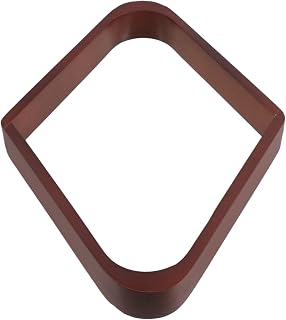 ibasenice Marco de Pelota de Mesa de Billar Marco de triángulo de Billar Soporte de puntería de Billar Accesorios y Equipos de Billar Mini Estante de Billar Madera Brown