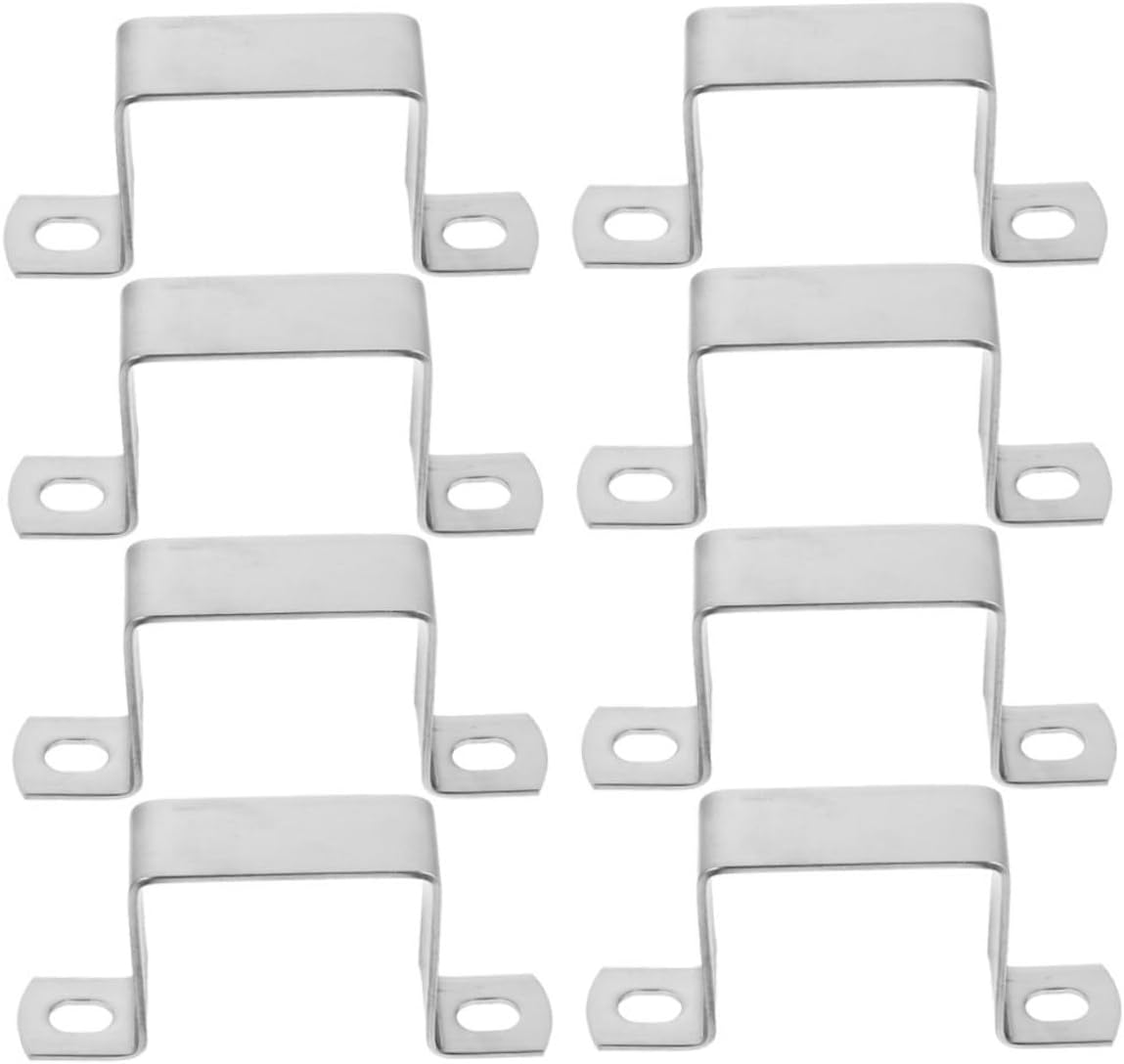 WOONEKY 8pcs Shaped Pipe Clamp Bracket Support Hanger for Easy Installation Resistant Pipe Mount Clip