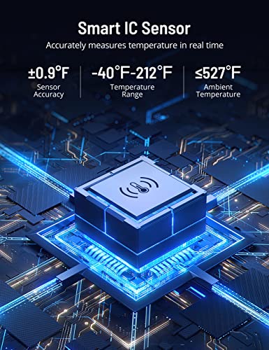 Meat Thermometer Wireless, Paris Rhône 263Ft Smart Meat Thermometer, Food Thermometer With Smart Alert, Ip67 Waterproof, Dishwasher Safe For The Grill, Bbq, Kitchen, Garden, Rotisserie(1 Probe) #TOP3