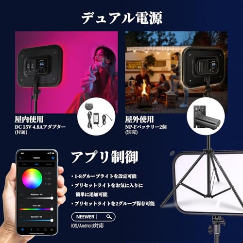 NEEWER RGB168 RGBビデオライト の商品画像 6