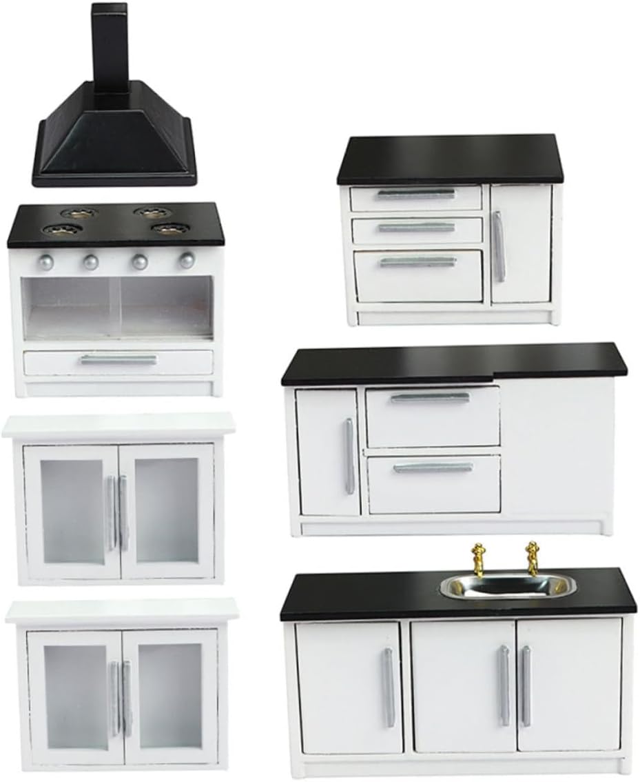 1 Set Scale Dollhouse Kitchenette Accessories Kitchen Decor Material for DIY Miniature Crafting