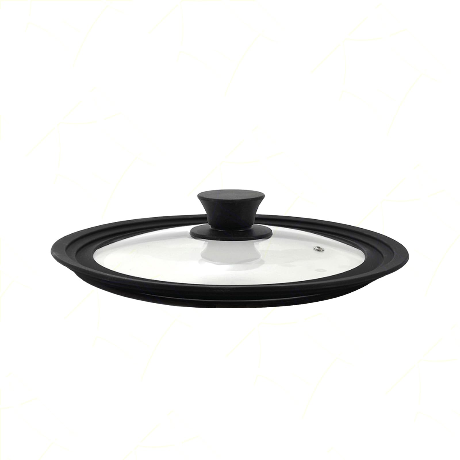 Tapa universal de tres medidas 20-22-24 cm - vidrio templado - borde de silicona (Ø16/18/20)