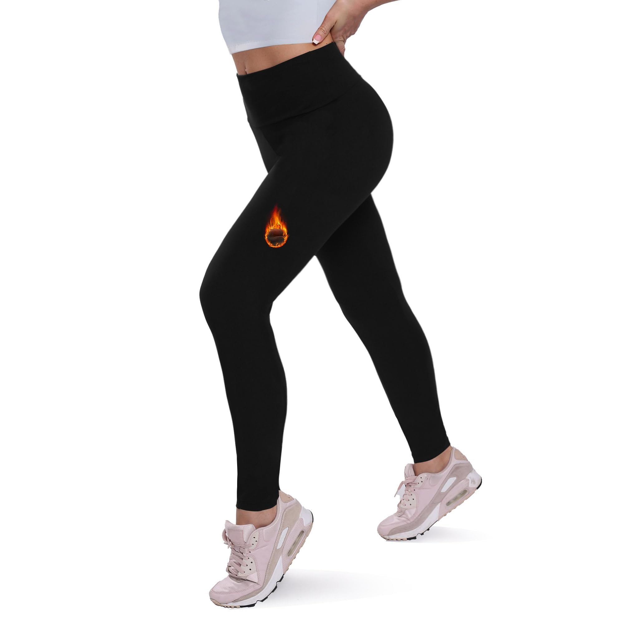 QGGQDD Fleece-Lined Leggings