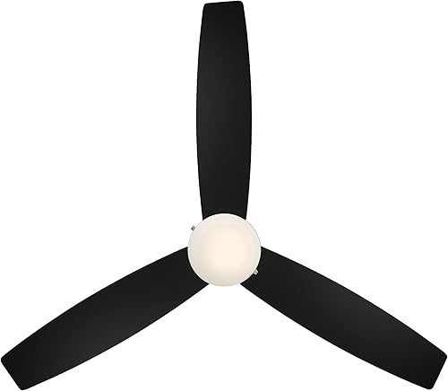 Miniatura 4 de WAC Atlantis - Ventilador de techo de 3 aspas para interiores y exteriores, 52 pulgadas, color negro mate con kit de luz LED de 3000 K