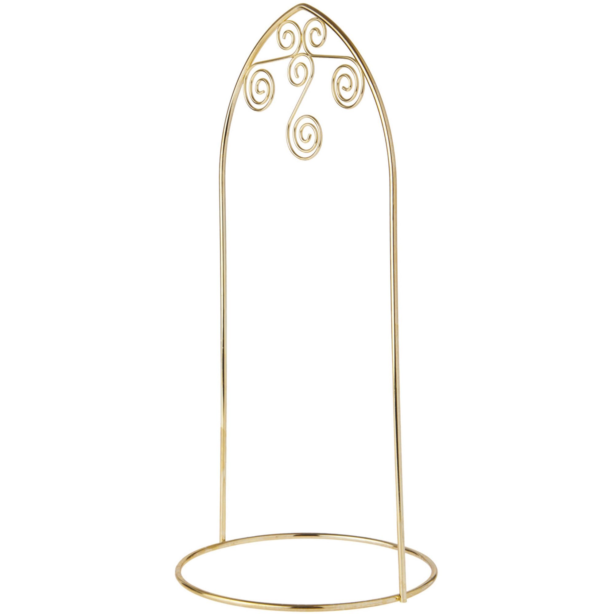 Bard's Arched Gold-toned Ornament Stand, Medium Scroll, 13" H x 6" W x 6" D, Pack of 2