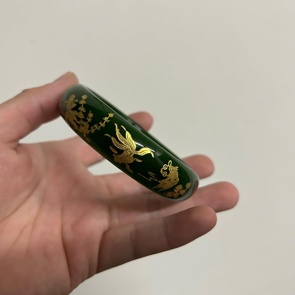 Jade Bangle for Women, Feng Shui Bangle, Good Luck Jade Bracelet, Chinese Wealth Bracelet, Wide Jade Bracelet