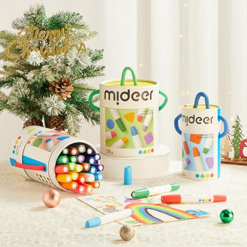 MiDeer Twistable Crayons for Toddlers, 24 Colors Washable Jumbo, Ultra-Silky Crayons with Colorful Crayon Bucket for Toddler 1-3, Easy to Hold Safe Art Supplies for Kids - Thumbnail 2
