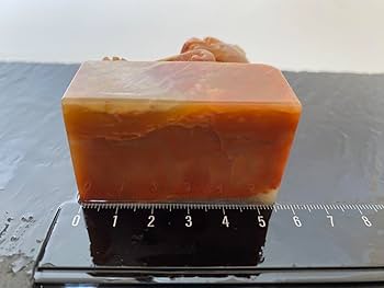 Amazon.co.jp: 寿山石 貔貅 古獣 長55mm 大材 印材 篆刻 落款 雅号  