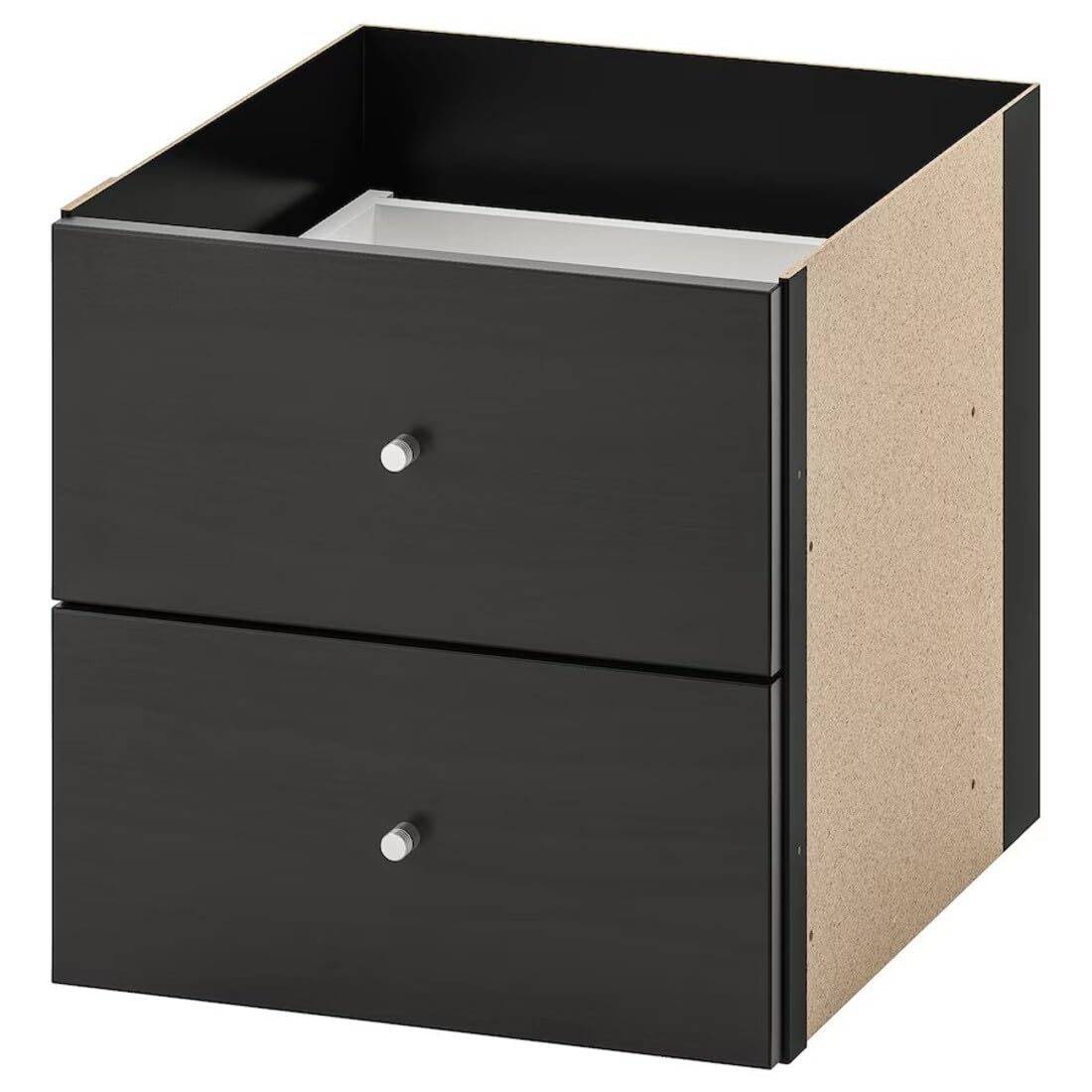 Ikea Black Kallax - Insert With 2 Drawers, -Brown - 33X33 Cm