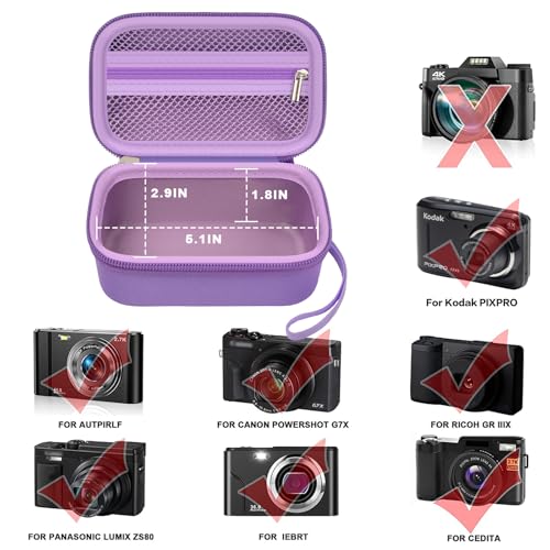 Funda rígida para cámara digital color púrpura miniatura 2