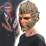 GUFENGBENSHENG Black Myth, Goku Role Play, Monkey Mask Game Role Play, Halloween Costume Goku Headdress, Journey to the West Handmade DIY. (brown)