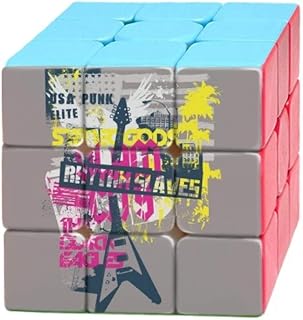 Graffiti Street Culture Colorful Guitar Pattern Magic Cube Puzzle 3x3 Toy Game Play