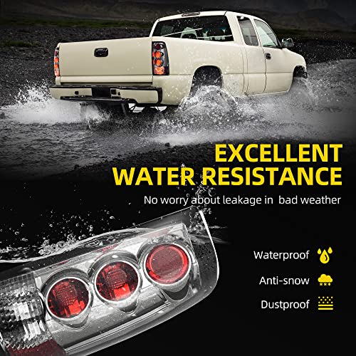 DWVO Tail Lights Assembly Taillights Compatible with 1999 2000 2001 2002 Chevy Silverado 1500/2500 01 02 Silverado 3500, 99-03 GMC Sierra 1500/2500 Replacement Tail Lamps (ONLY Fit Fleetside Models) by DWVO - Used condition - Image 4