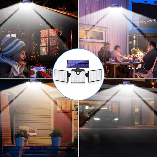 Namolit Luz de parede com sensor movido a energia solar Iluminação externa à prova d'água Luzes de