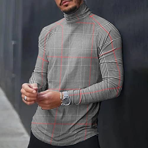 Camiseta Masculina Fina de Manga Comprida, Blusa Básica Confortável e Versátil para Homens, para Enc