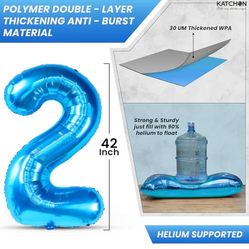 Image of Blue Graduation Decorations 2026 | Giant, 42 Inch, Foil 2026 Graduation Balloons Class of 2026 Decorations | Blue 2026 Balloons Number, Graduation Party Decorations | Prom Decorations 2026, Katchon