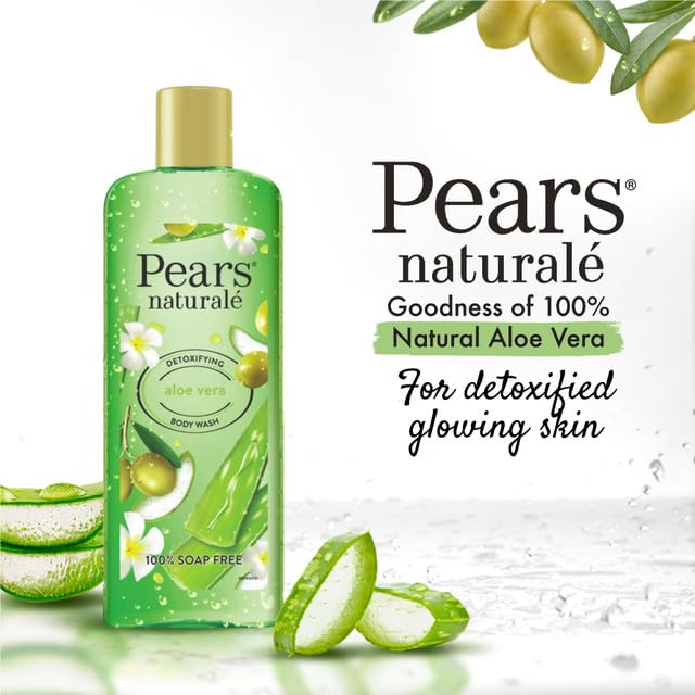 Pears Naturalé Body Wash for Detoxified Glowing Skin Moisturising & Refreshing - Aloe Vera, Pack of 3 (3 x 250 ml) - Image 2