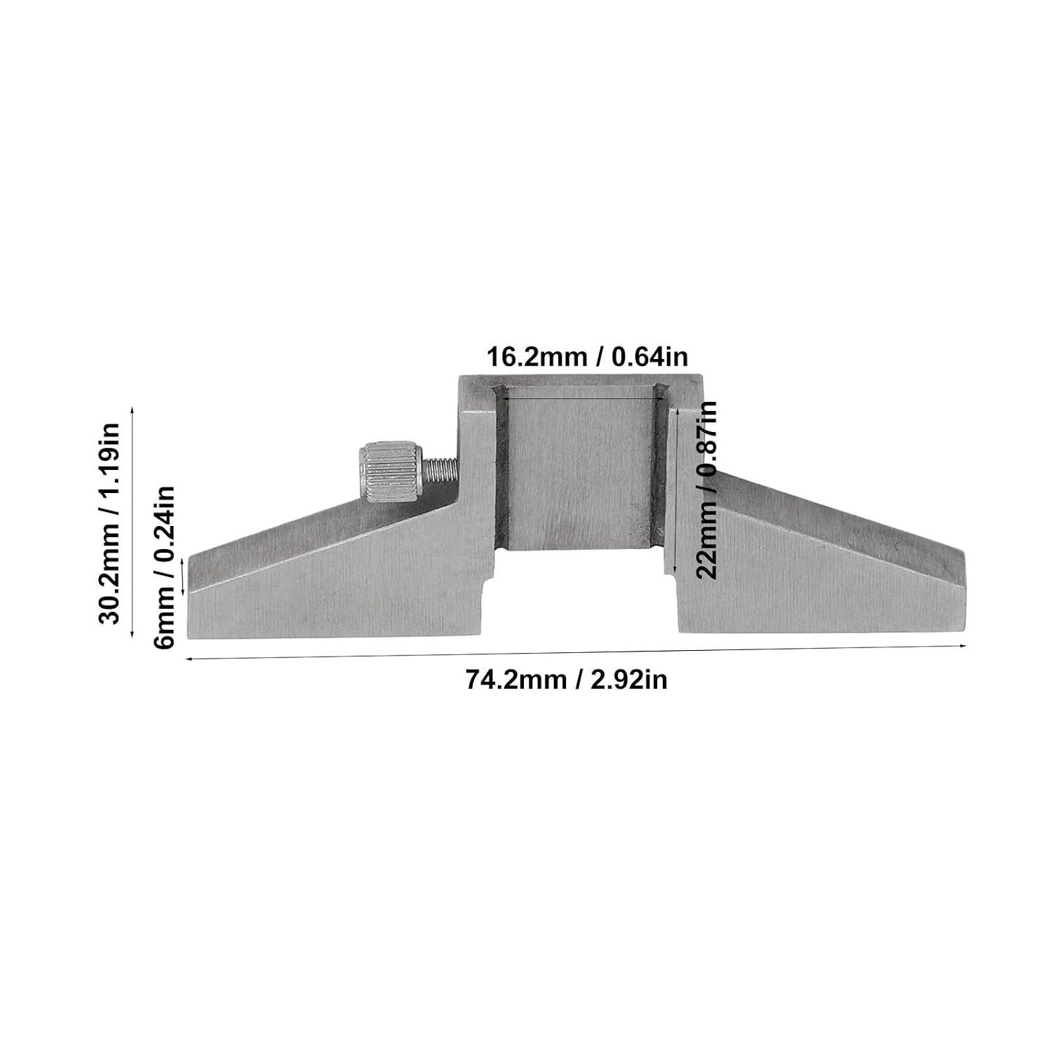Caliper Depth Base With Dial Screw Knob - Grinding Quenched Attachment for Measuring - T-Bar Accessory 4", 6", 8", 12"