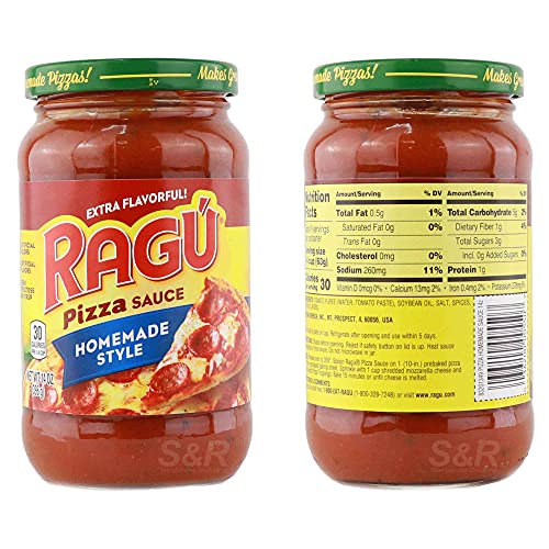 صلصة بيتزا منزلية الصنع من راجو، 14 اونصة 396 جرام صلصة بيتزا راجو بيتزا على الطريقة المنزلية