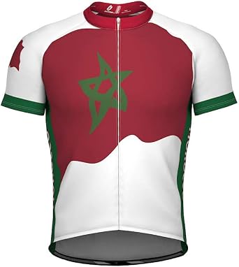 ScudoPro المغرب Emblem دراجة سستة كاملة قصيرة كم ركوب الدراجات جيرسي للنساء