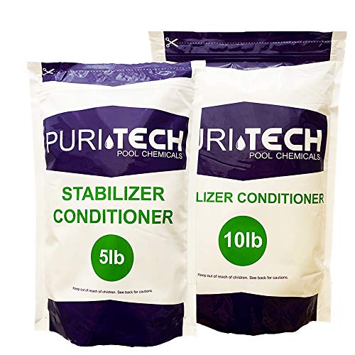 15 lbs PuriTech Stabilizer Conditioner Cyanuric Acid UV Protection for Swimming Pools and Spas