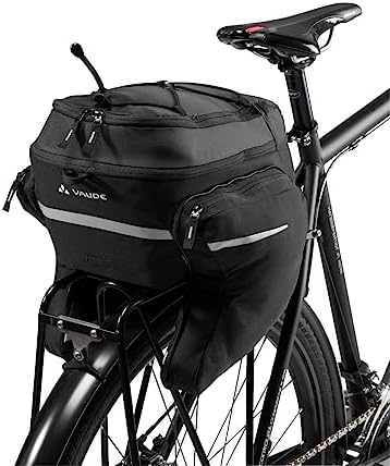 VAUDE Sakwy rowerowe Silkroad Plus (i-Rack), czarne, one Size, 129150100