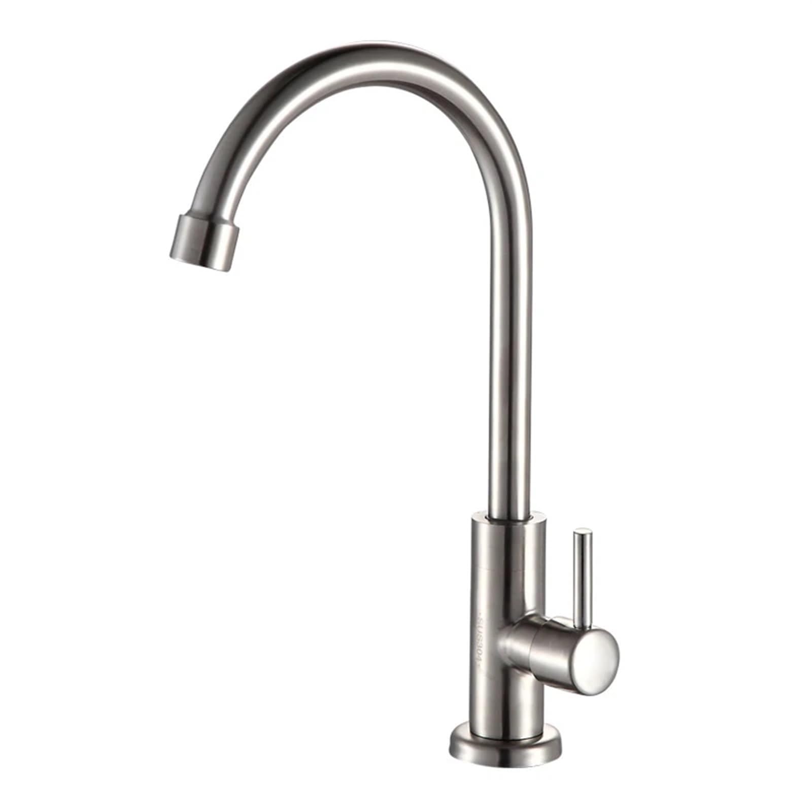 Robinet d'eau froide pour évier de cuisine et lavabo en acier inoxydable A1