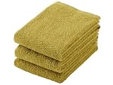 Kosugizen 日毎に （ひごとに） ロングフェイスタオル BASICカラー イエロー 3枚セット 34×100㎝ 薄手で軽量タイプ ロングサイズ HZG-3001-3YE