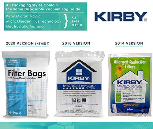 Kirby Allergen Reduction HEPA Filter Bags 6-Pack | Part #204811 | OEM Replacement for F-Style & Twist-Style Kirby Vacuums