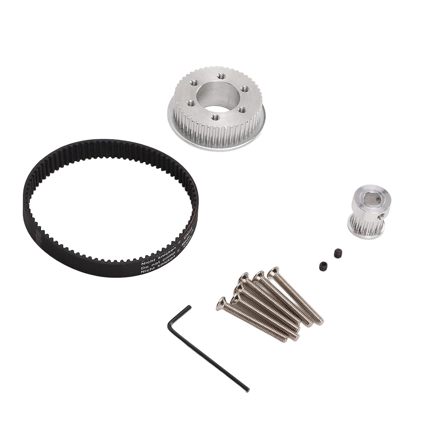 DIY Electric Skateboard Upgrade Kit with Synchronous Gear and Belt Set, Aluminum Alloy Material, Installation for Motor Shaft Diameter 8mm, Performance and Durability,