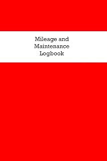 Mileage and Maintenance Logbook: Car Mileage Tracker and Business Vehicle Expense Book With Red Cover