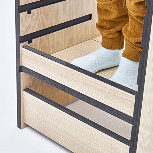 Foto von BianconiglioKids® Trusty Lernturm mit 4 Höhen, mit Kidsafe-Sicherheitssystem und integriertem Easylock, Oberflächen mit antibakterieller Beschichtung