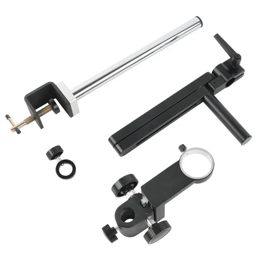 Mikroskop-Zubehör-Kit Verstellbare Gelenkarm-Klemmhalterung, 50 mm, 76 mm, C-Mount-Objektivhalter, Videokamera, Trinokular-Mikroskop, Stativ-Unterstützer Mikroskopische Objektträger (Size : 50MM Full