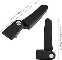 Vista 3 de Reposabrazos del pasajero de la motocicleta, 2 unids motocicleta pasajero trasero plegable superior caja caja de asiento trasero kit de reposabrazos