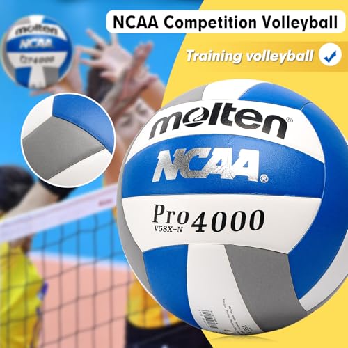 Volleyball Pro4000(V58X-N)-National Collegiate Athletic Association Competition Volleyball, PU Leather Daily Training Volleyball Size 5 (V58X-N)