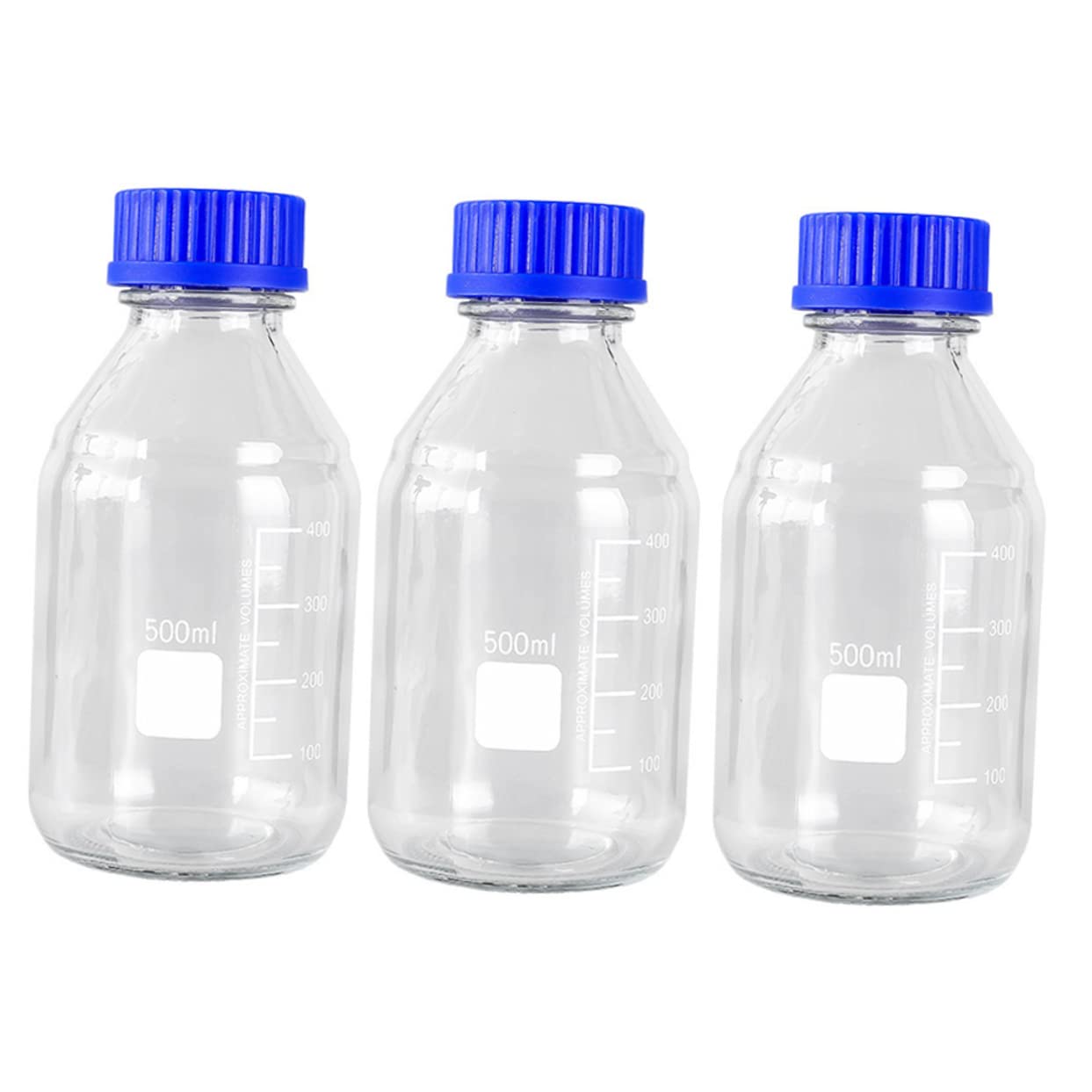 Anneome 3pièces Flacon Verre Pour Réactifs Chimiques De Bouteilles Avec Couvercle Étanche Aux Chocs Évaporation Pour Laboratoire Et Échantillonnage