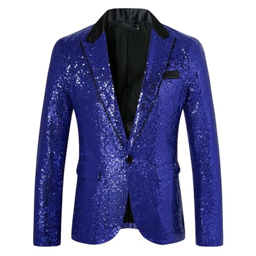 Veste à paillettes homme disco tenue festive club et carnaval blazer brillant