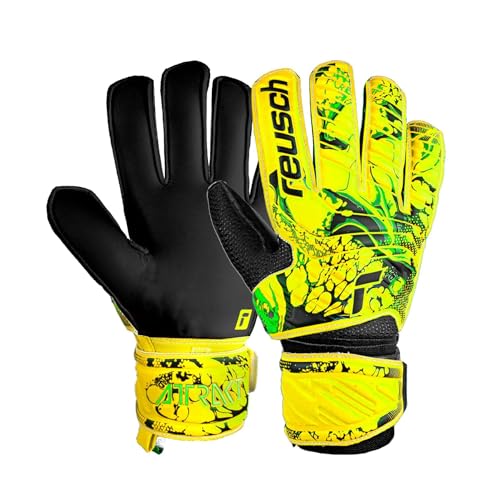 Reusch Attrack Solid Men's Goalkeeper Gloves 53705152700 Yellow Black (9)