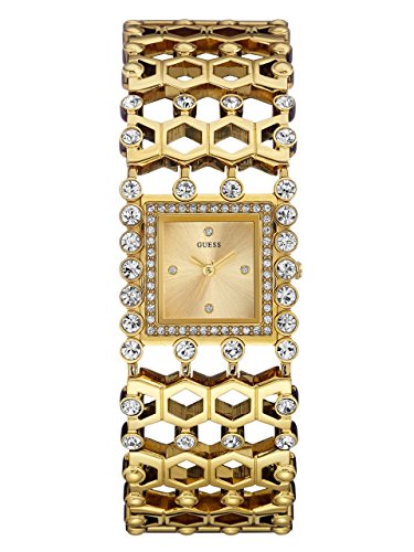 GUESS Women's U0574L2 Gold-Tone Watch with Crystals & Adjustable Links