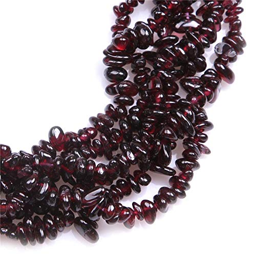 Image of 5-8mm Red Garnet Chips Natural Chip Stone Beads for Jewelry Making