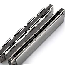 KIRANDIE Organe Bouche Harmonica 24 Trous for la clé Harp débutant de C/D/E/F/G/A/B avec Une boîte en Argent (Color… - Les Beatles, Paul McCartney, John Lennon, RIngo Starr, George Harrison KIRANDIE Organe Bouche Harmonica 24 Trous for la clé Harp débutant de C/D/E/F/G/A/B avec Une boîte en Argent (Color… – Image 3