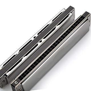 KIRANDIE Organe Bouche Harmonica 24 Trous for la clé Harp débutant de C/D/E/F/G/A/B avec Une boîte en Argent (Color… - Les Beatles, Paul McCartney, John Lennon, RIngo Starr, George Harrison KIRANDIE Organe Bouche Harmonica 24 Trous for la clé Harp débutant de C/D/E/F/G/A/B avec Une boîte en Argent (Color… – Image 3