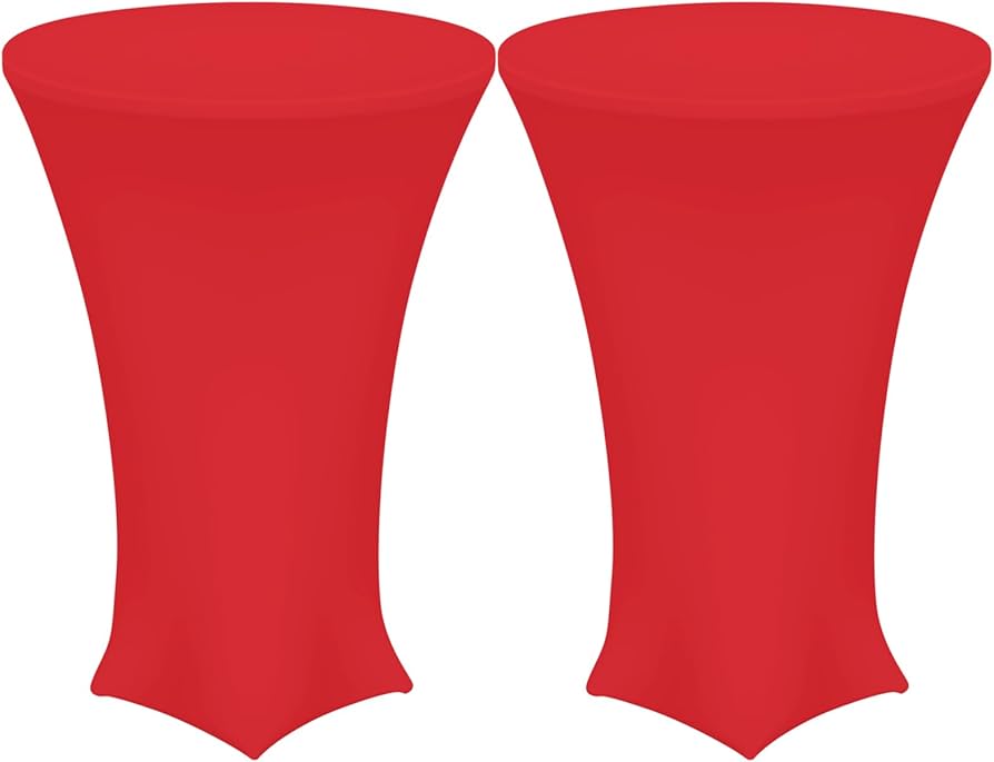 Set di 5 eleganti tovaglie rotonde in spandex per tavolo da cocktail