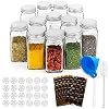 RUBY Kruidenpotjes Vierkant Glas Spice Jars Set Kruidenpotjes Kork 12 Stuks 120ml Kruidenpotjes Glas Vierkant Voor…