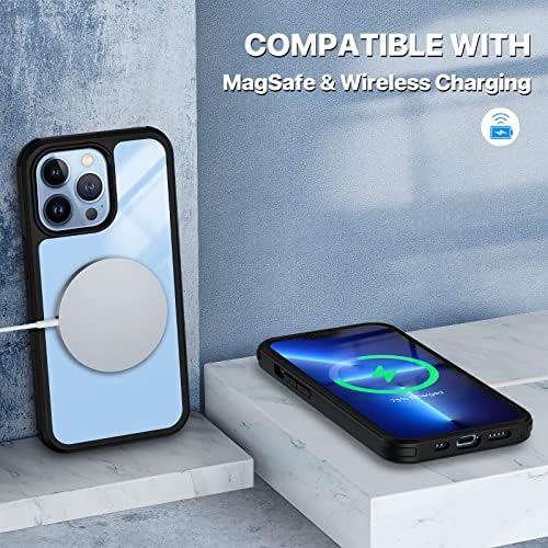 CENHUFO Compatible with iPhone 13 Pro Max Case Built-in Glass Screen Protector with Camera Lens Protector, 360°Full Body Heavy Duty Protective Phone Case for iPhone 13 Pro Max case Shockproof -Black