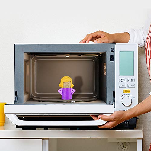 Angry Mom Microwave Cleaner - Angry Mom Mad Creay Mama Microwave Oven Cleaner High Temperature Steam Cleaning Equipment Tool Easily Crud Steam Cleans Add Vinegar and Water for Kitchen (Purple)