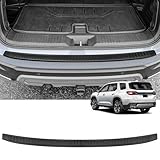 Hugeek Rear Bumper Protector for Honda 2023-2025 2026 Pilot Car Accessories ABS Plastic Material Matte Black Resistant Trunk Door Entry Guards