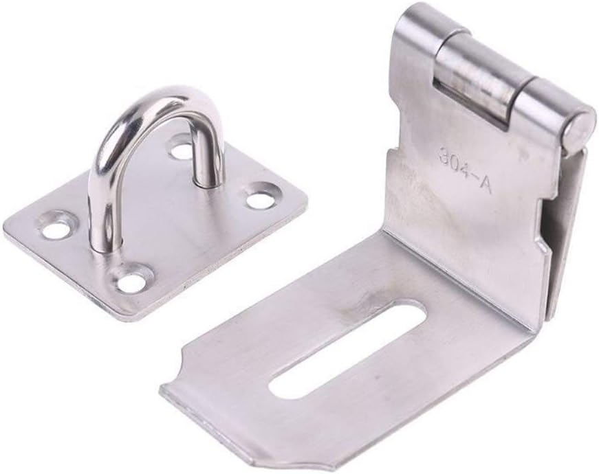 Hook-Latches Stainless Steel Hasp Lock Anti-Theft Door Clamp 90 Degree Shed Latch Security Y98E (Color : 4)