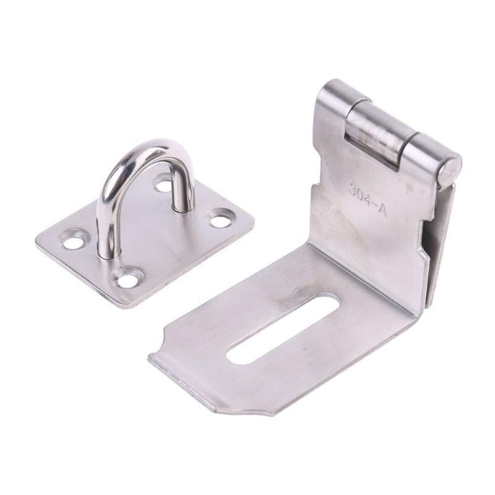 Hook-Latches Stainless Steel Hasp Lock Anti-Theft Door Clamp 90 Degree Shed Latch Security Y98E TMP1105 (Color : 5)